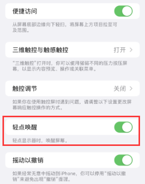 吉安苹果授权维修站分享iPhone轻点无法唤醒怎么办