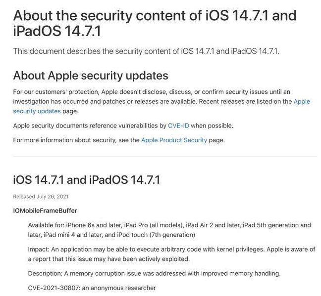 吉安苹果手机维修分享iOS 14.7.1 正式版更新内容及升级方法 